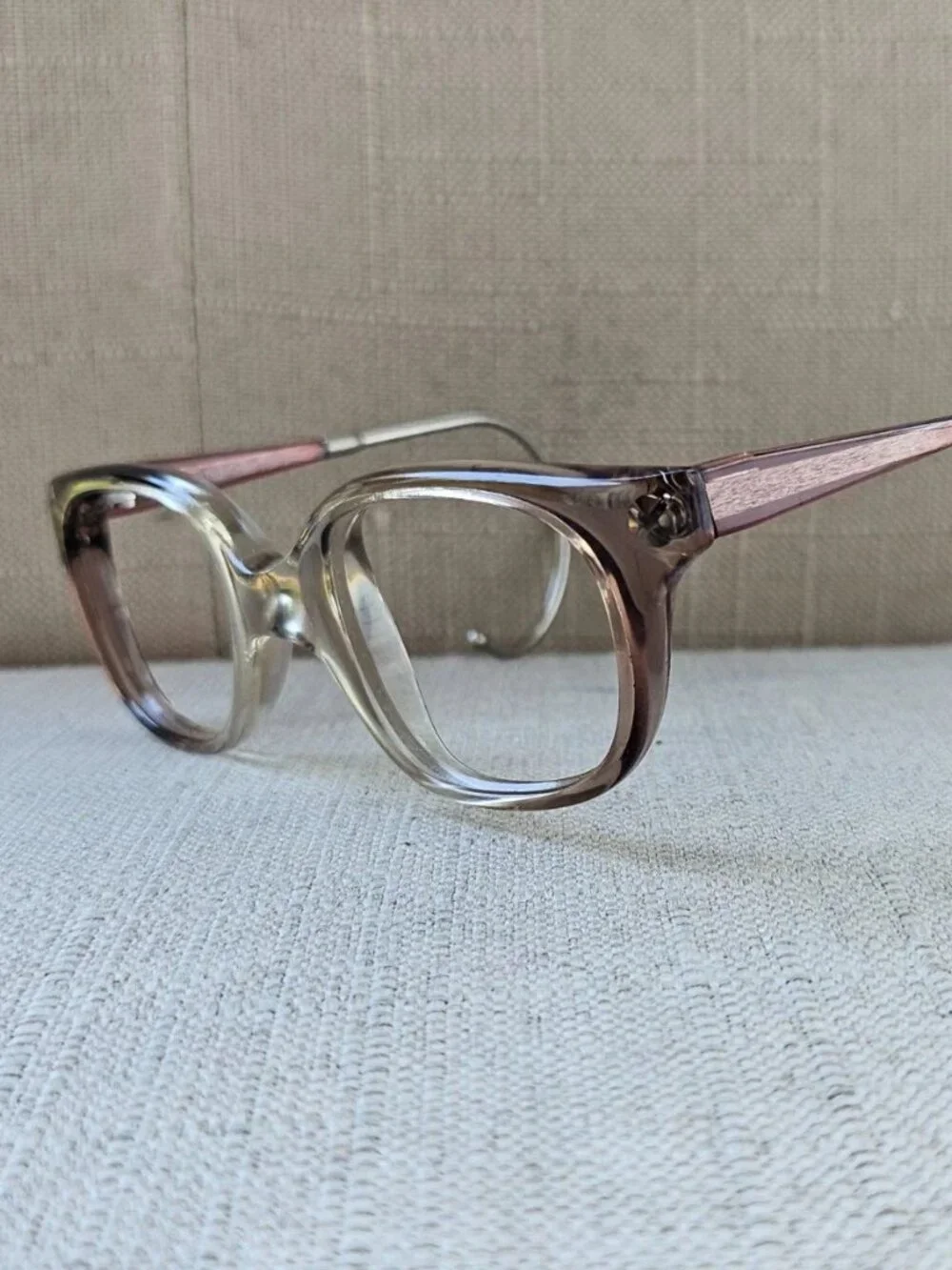 Vintage Luxottica Kids Eyeglasses Frame Brown Tone Eyewear TOTS Made Italy